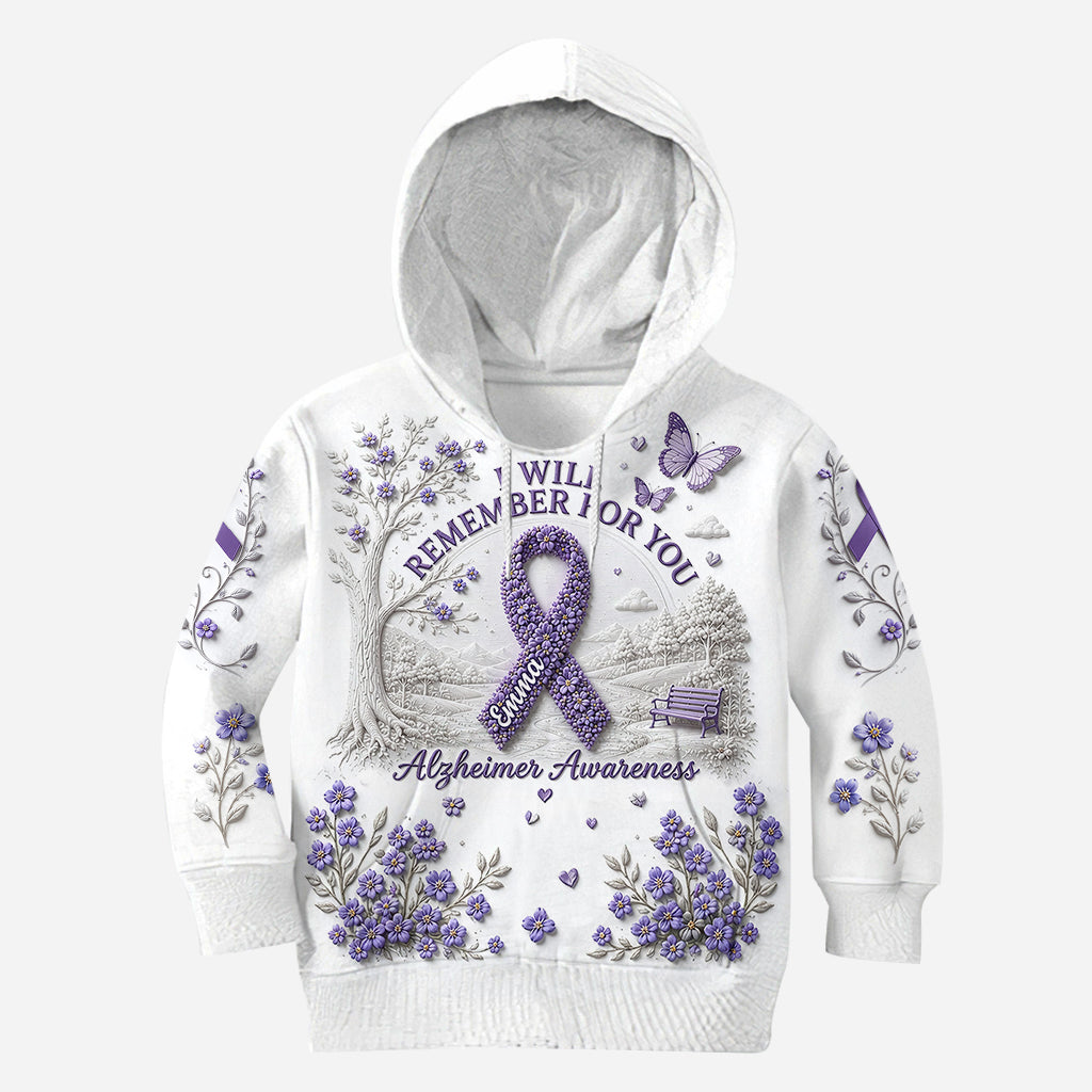 I Will Remember For You Purple - Personalized Alzheimer Awareness All Over Shirt