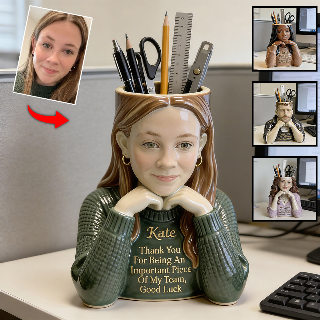 Don't Forget The Different That You Make - Personalized Colleague Wooden Desk Organizer