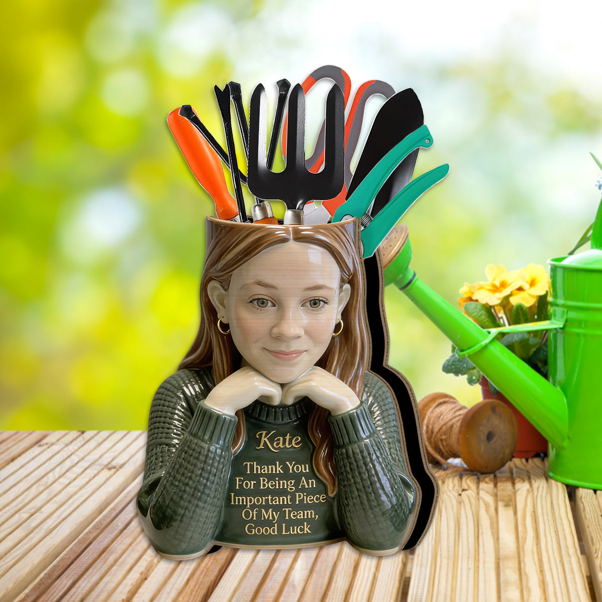 Don't Forget The Different That You Make - Personalized Colleague Wooden Desk Organizer