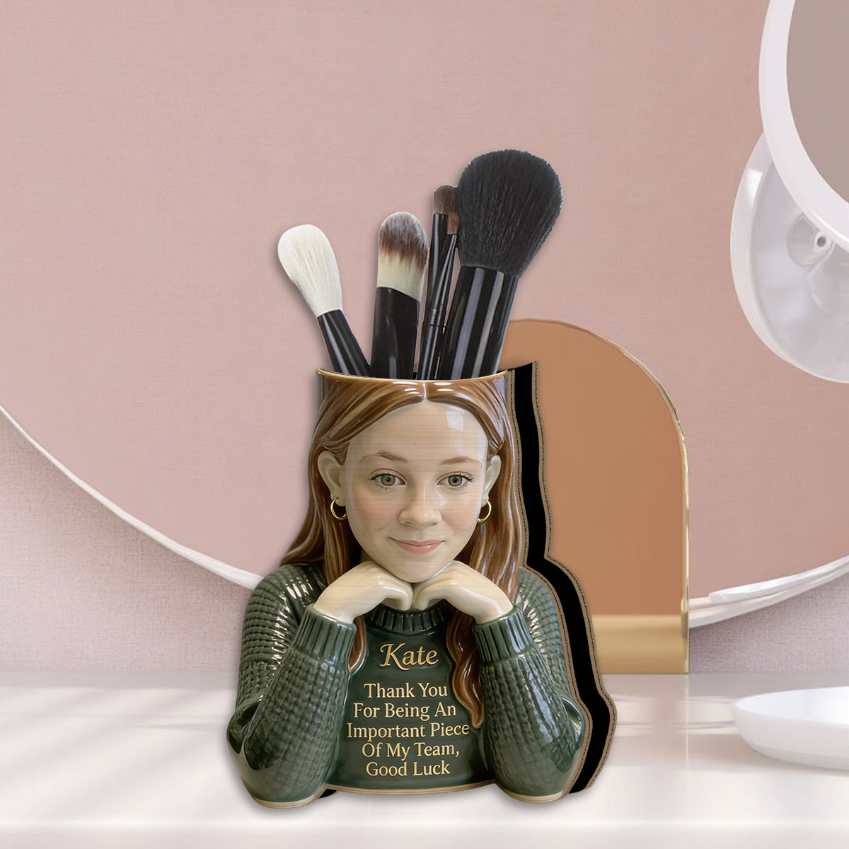 Don't Forget The Different That You Make - Personalized Colleague Wooden Desk Organizer