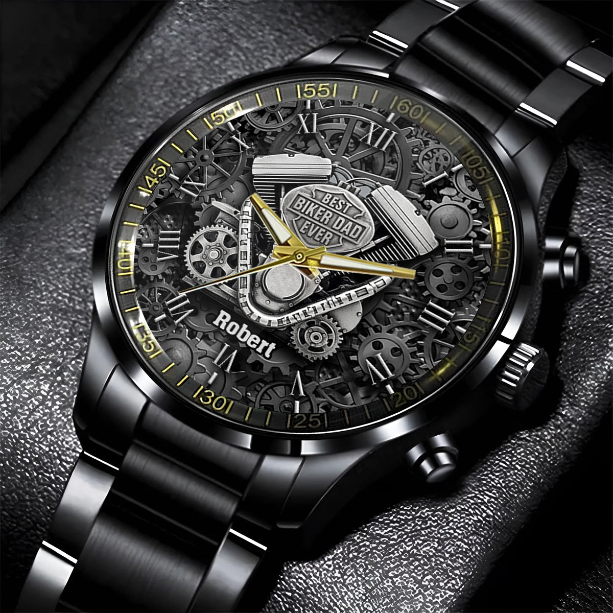 Best Dad Ever - Personalized Biker Hand Watch