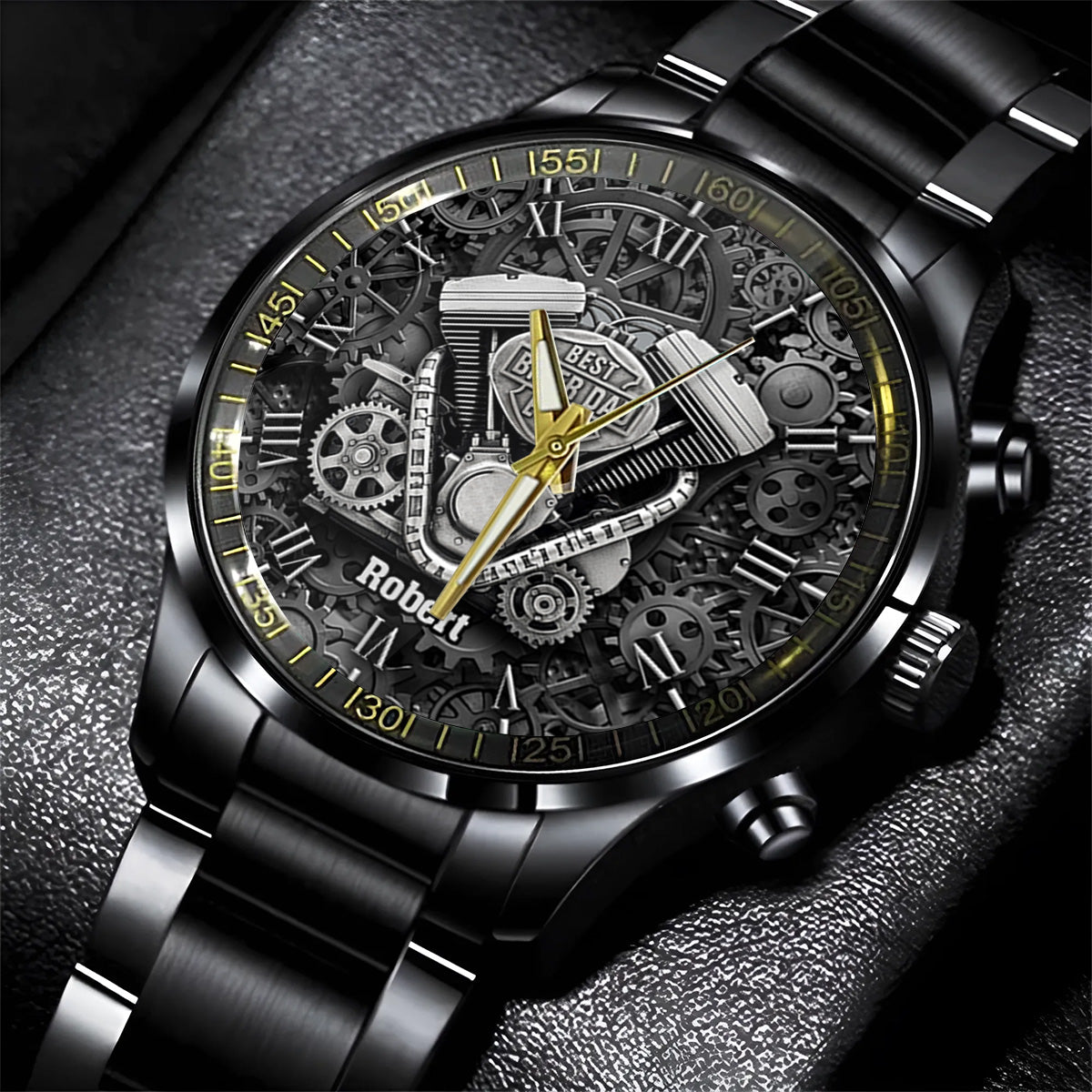 Best Dad Ever - Personalized Biker Hand Watch