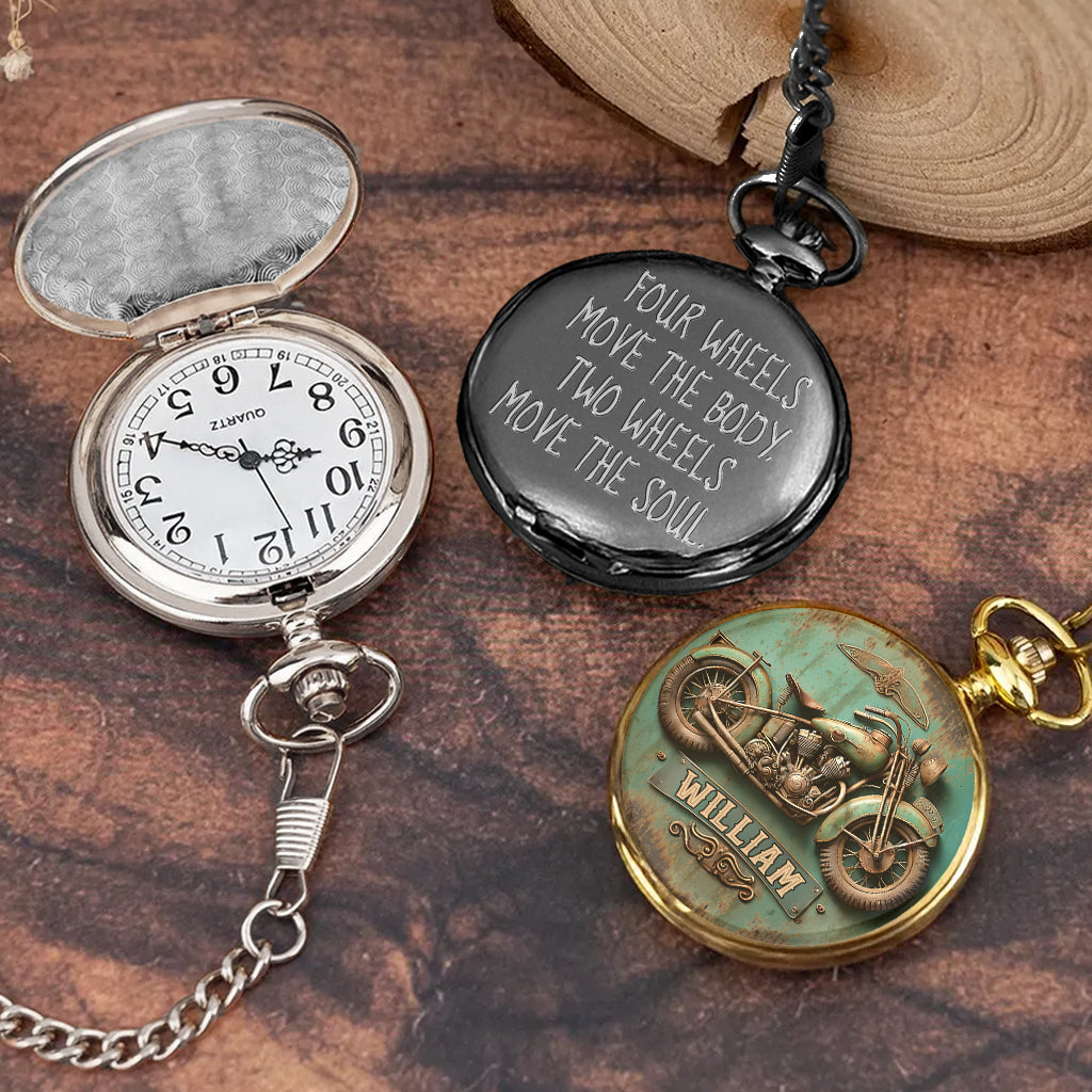 Motorcycle Lover - Personalized Biker Pocket Watch