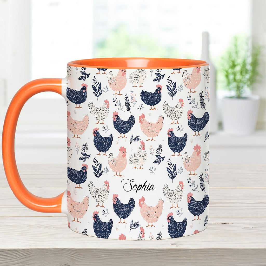 Cute Chicken - Personalized Chicken Accent Mug