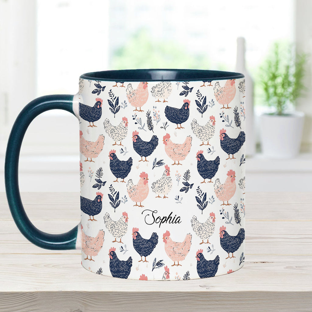 Cute Chicken - Personalized Chicken Accent Mug