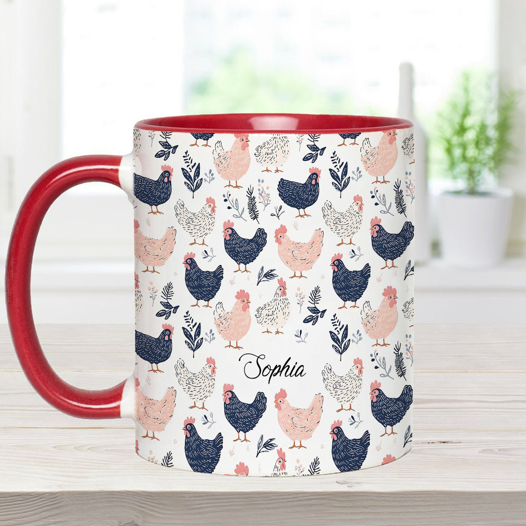 Cute Chicken - Personalized Chicken Accent Mug