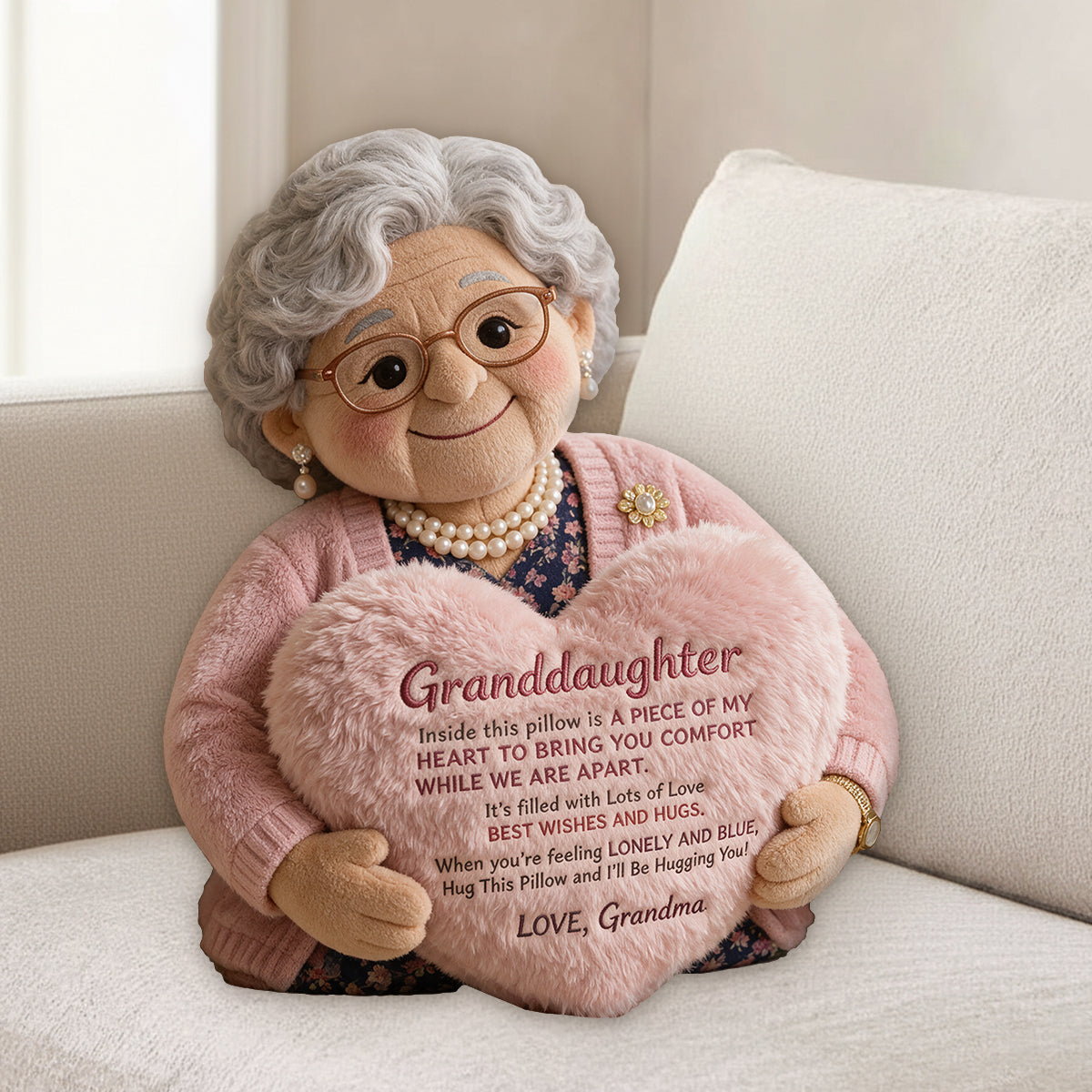 To My Granddaughter - Personalized granddaughter Premium Faux Fur Pillow