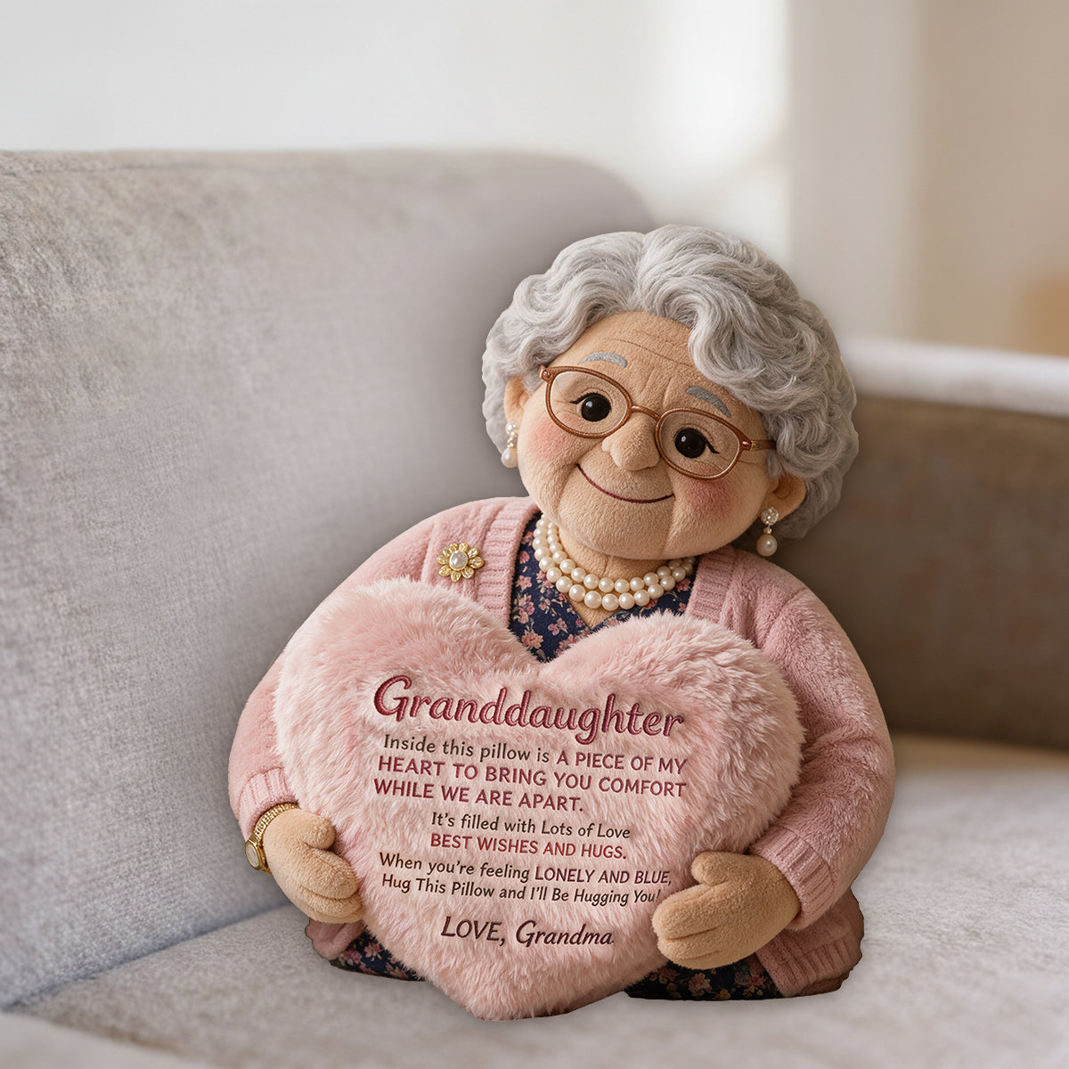 To My Granddaughter - Personalized granddaughter Premium Faux Fur Pillow