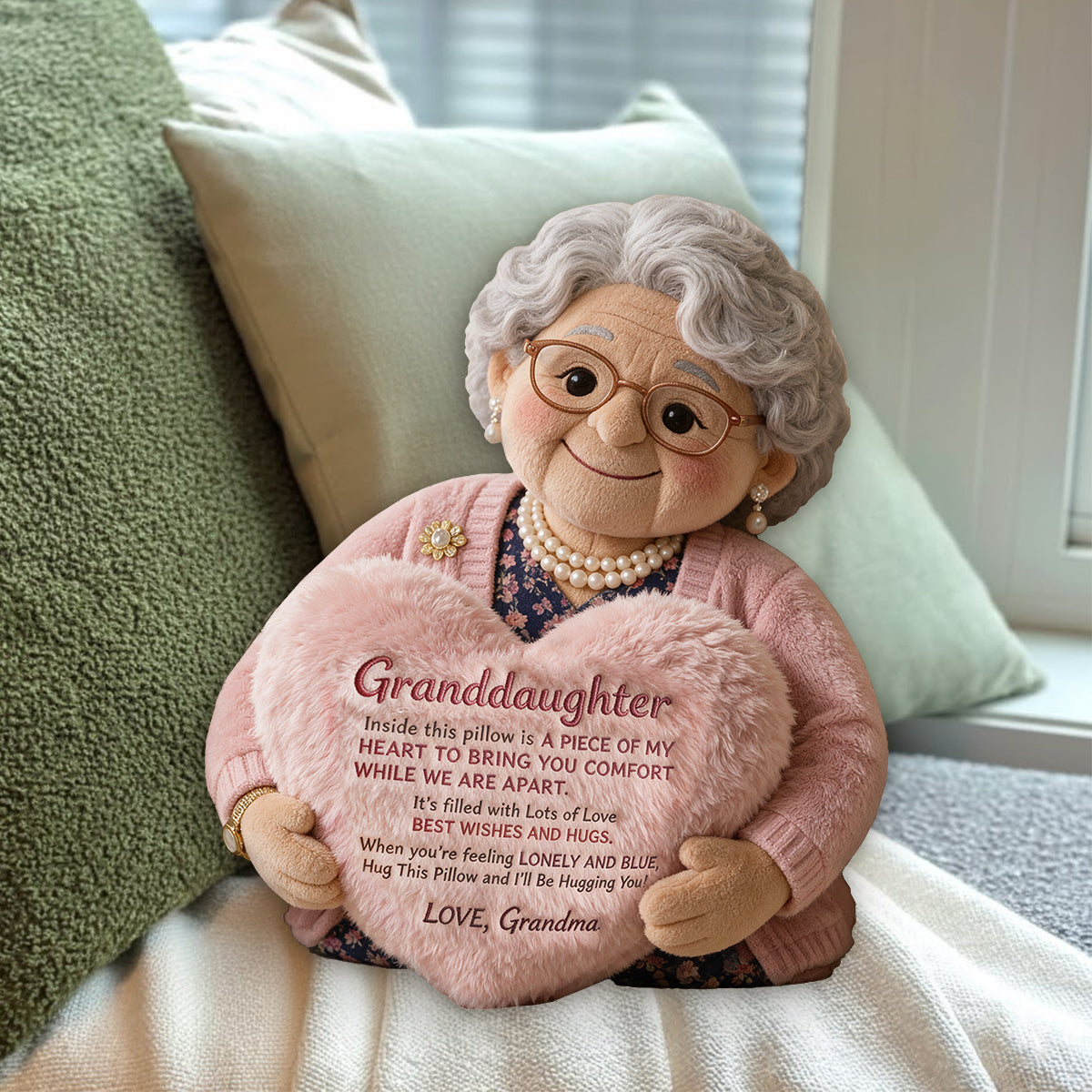 To My Granddaughter - Personalized granddaughter Premium Faux Fur Pillow