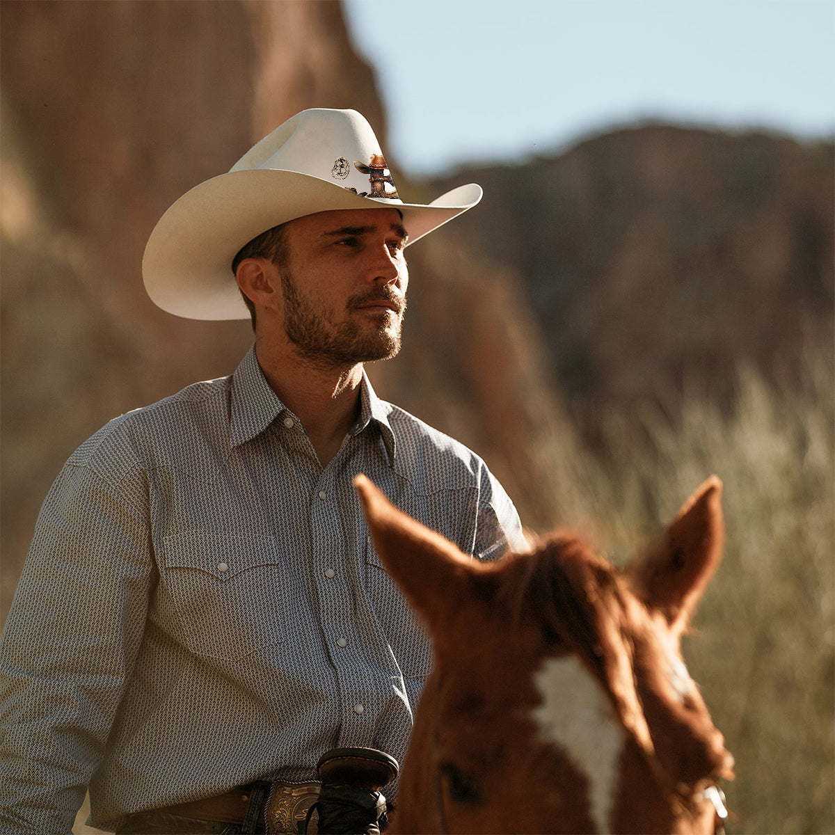 Western Style Initial Letter - Personalized Cowgirl Wide Brim Cowboy Hat