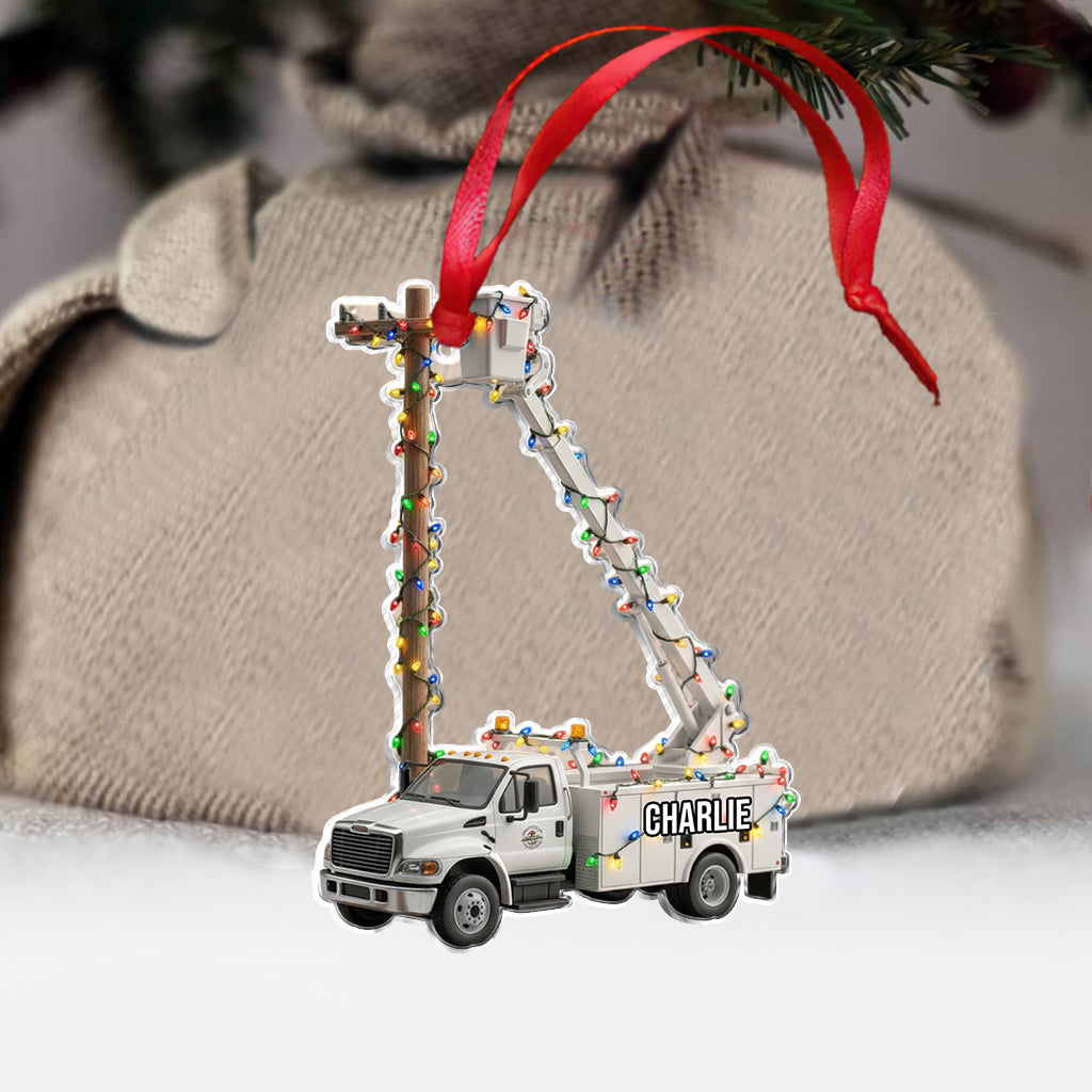 Keep The Lights On - Personalized Lineman Ornament