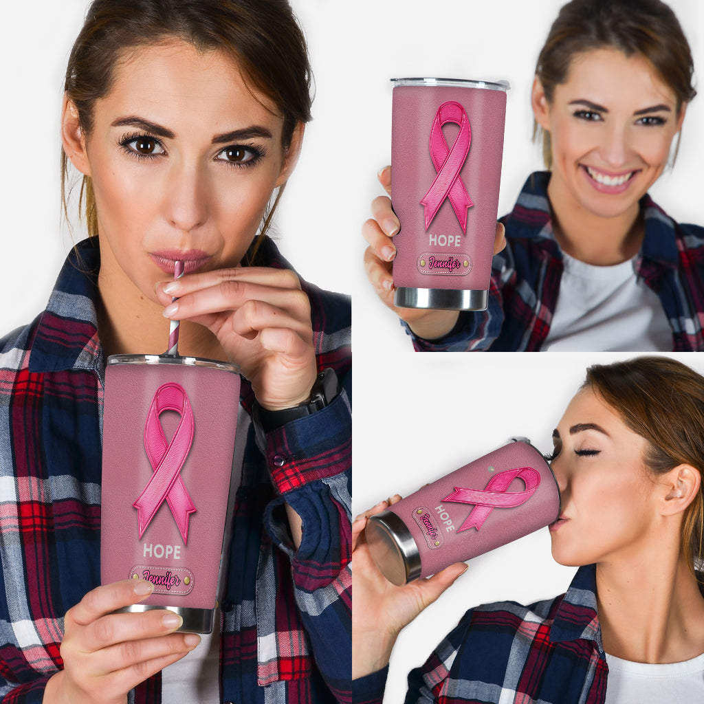 Hope - Personalized Breast Cancer Awareness Tumbler