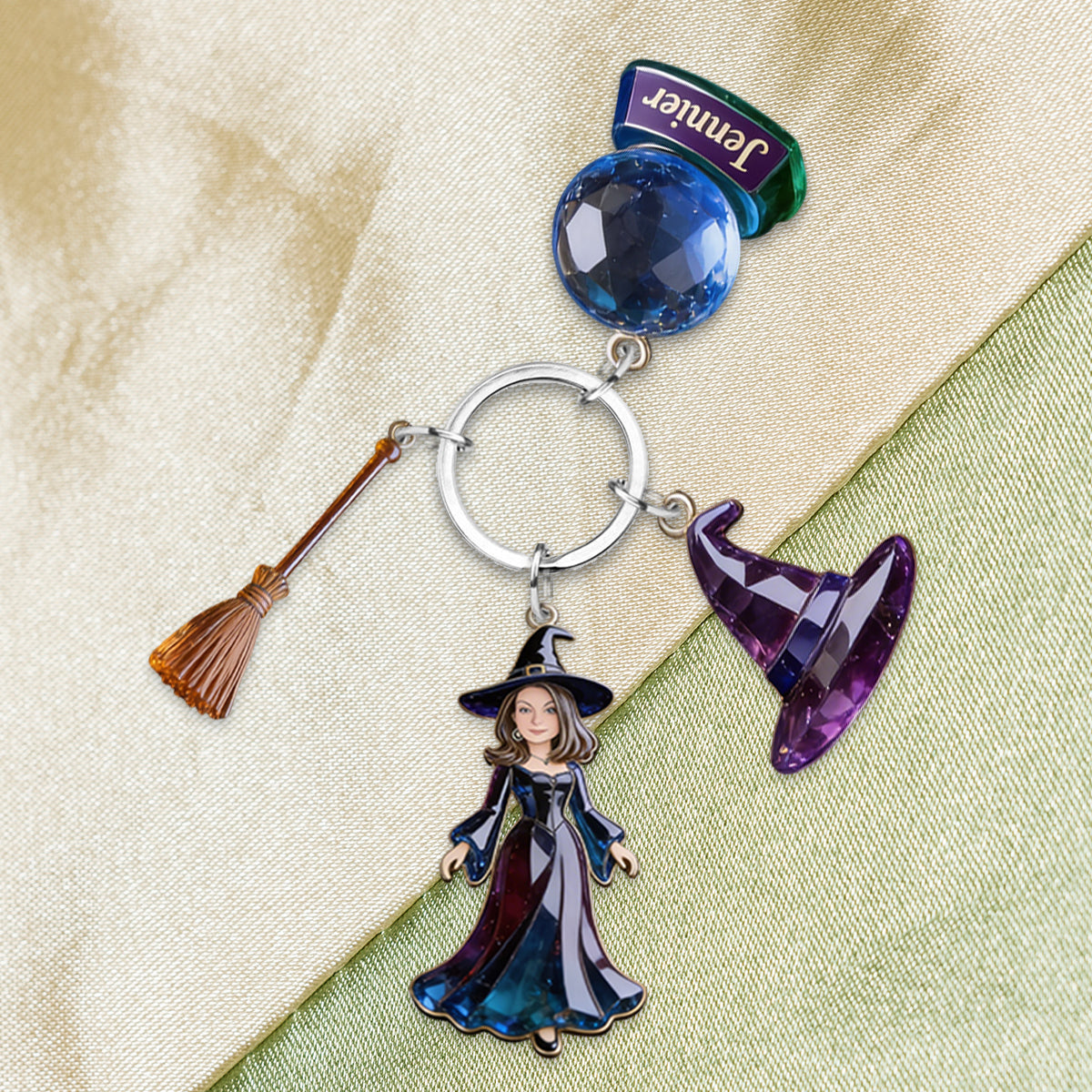 Magical Witch - Personalized Witch Keychain With Charms