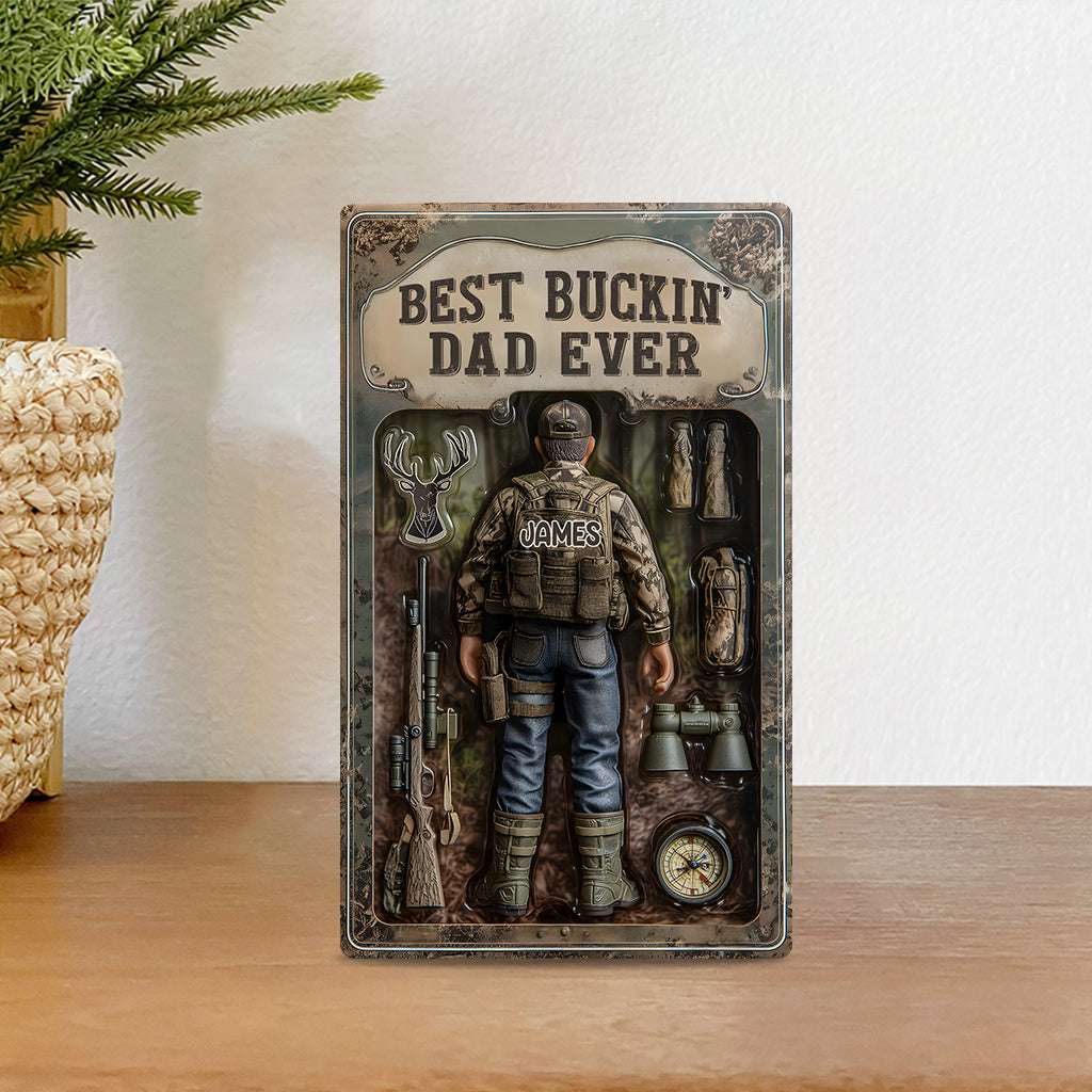 Best Buckin' Dad Ever - Personalized Hunting Custom Shaped Acrylic Plaque