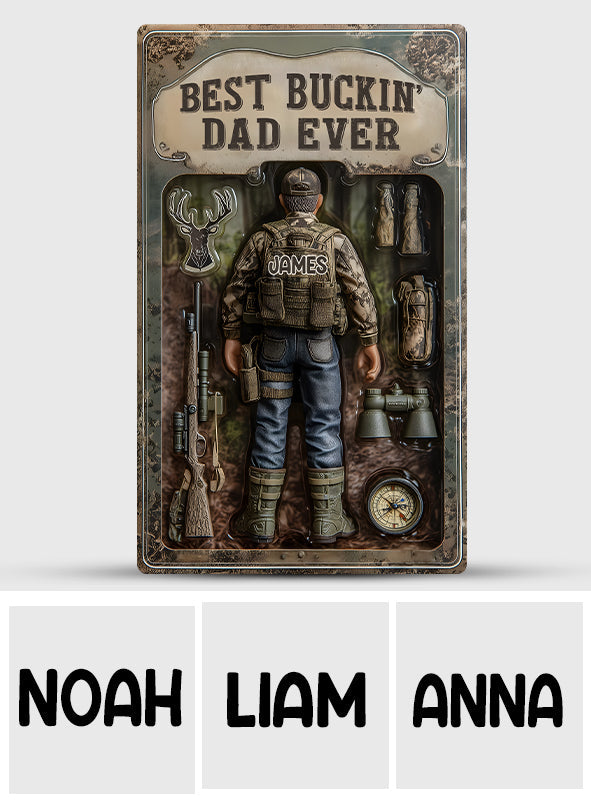Best Buckin' Dad Ever - Personalized Hunting Custom Shaped Acrylic Plaque