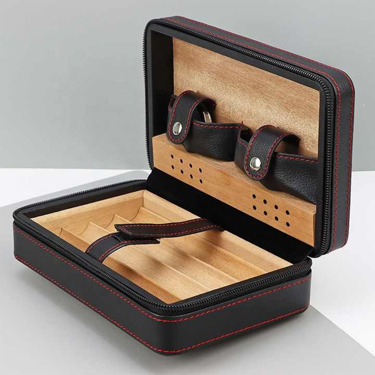 Dad Loves Cigars - Personalized Father Travel Cigar Humidor Case