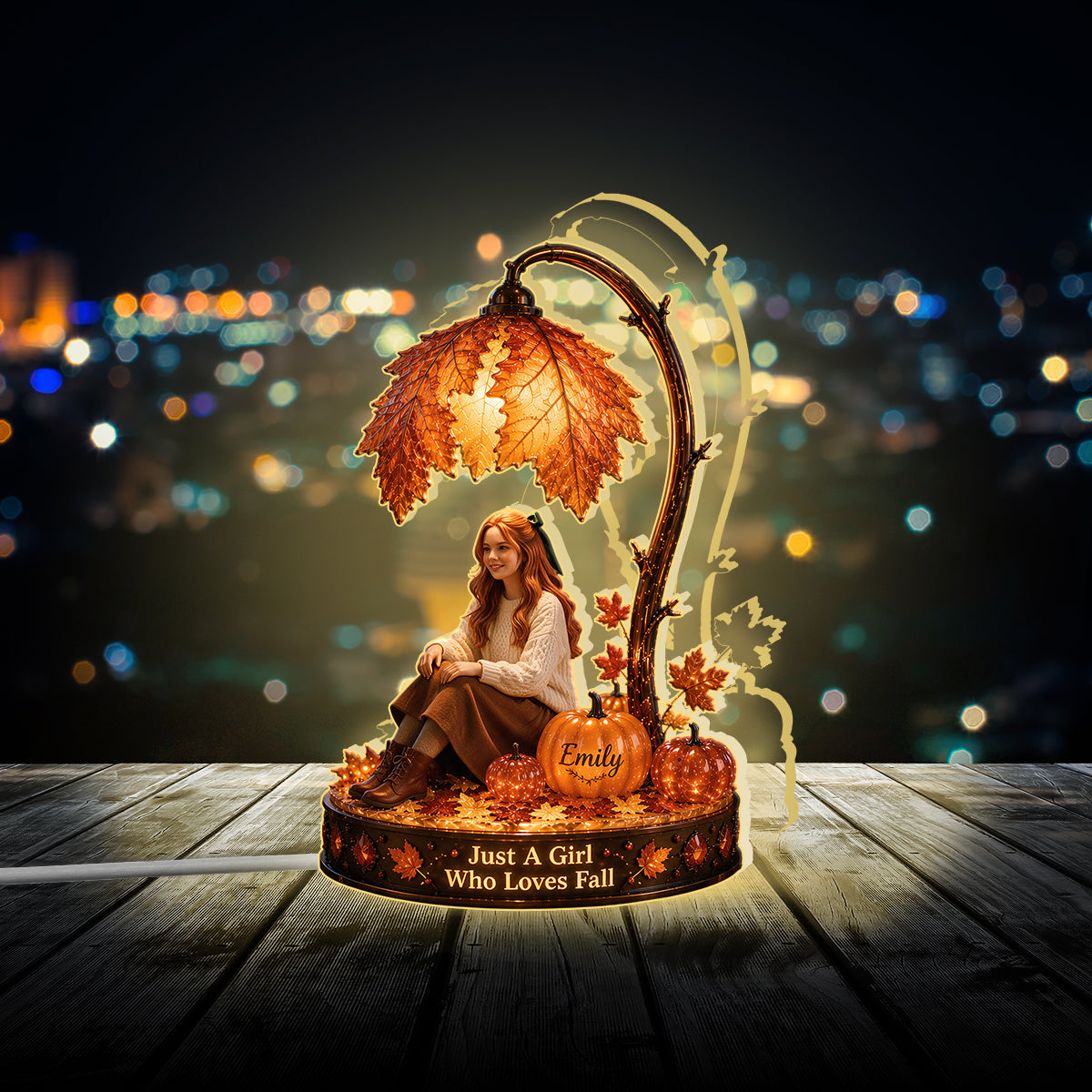 Any Photo Fall Vibes - Personalized Self Love Acrylic LED Night Light
