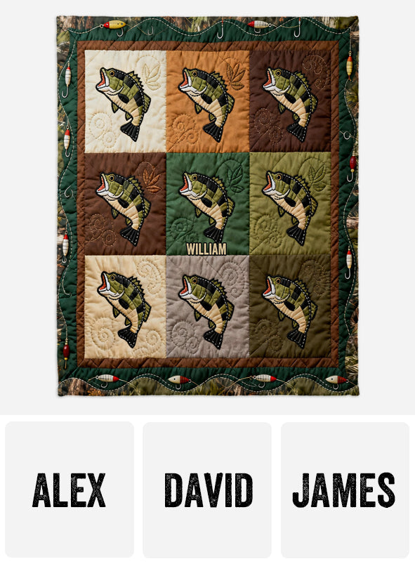 Love Fishing - Personalized Fishing Blanket