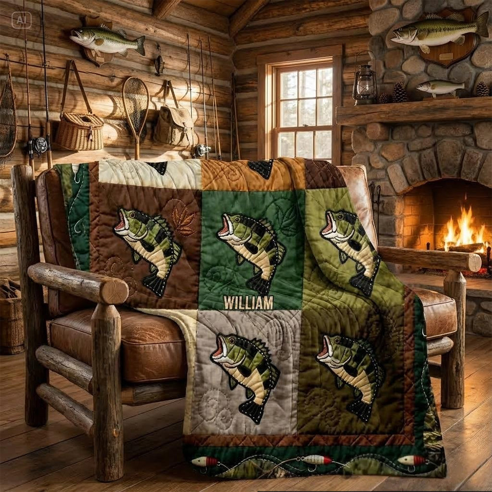 Love Fishing - Personalized Fishing Blanket