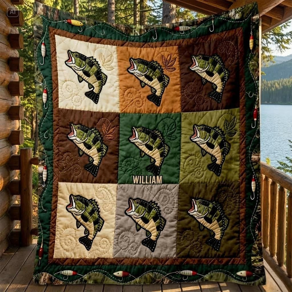 Love Fishing - Personalized Fishing Blanket
