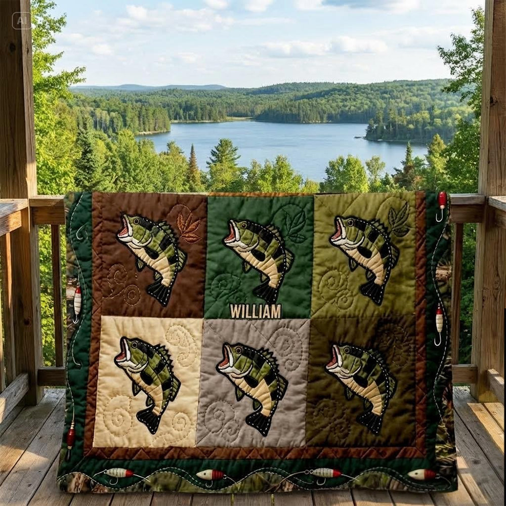 Love Fishing - Personalized Fishing Blanket