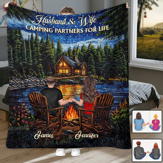 Happy Campers - Personalized Camping Blanket