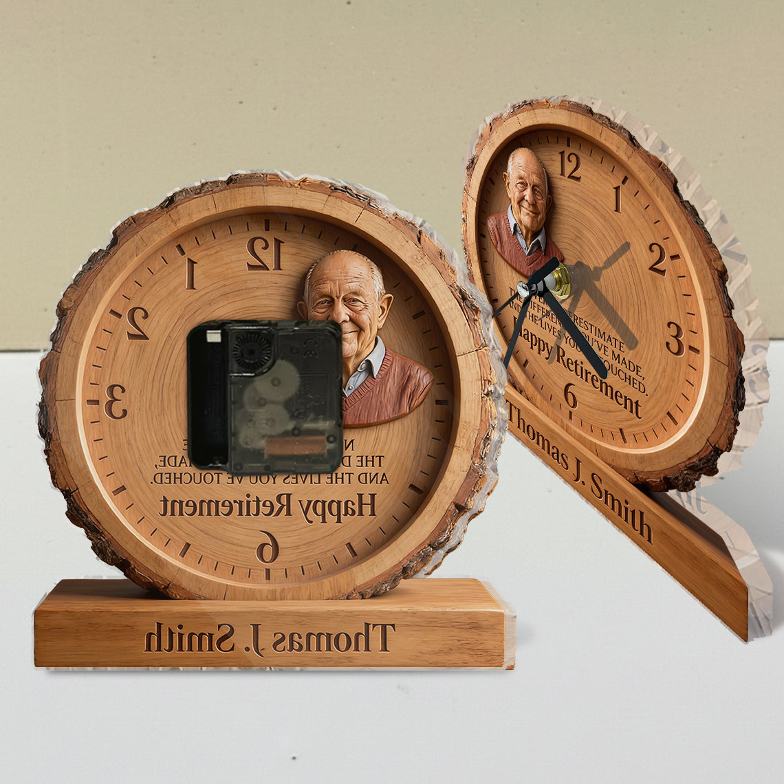 Never Underestimate The Difference You’ve Made, And The Lives You’ve Touched - Personalized Retired Desk Clock Plaque