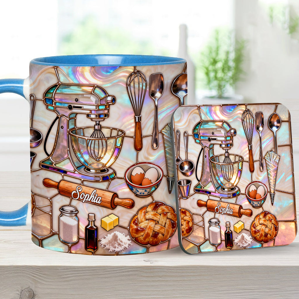 Love Baking - Personalized Baking Accent Mug & Coaster