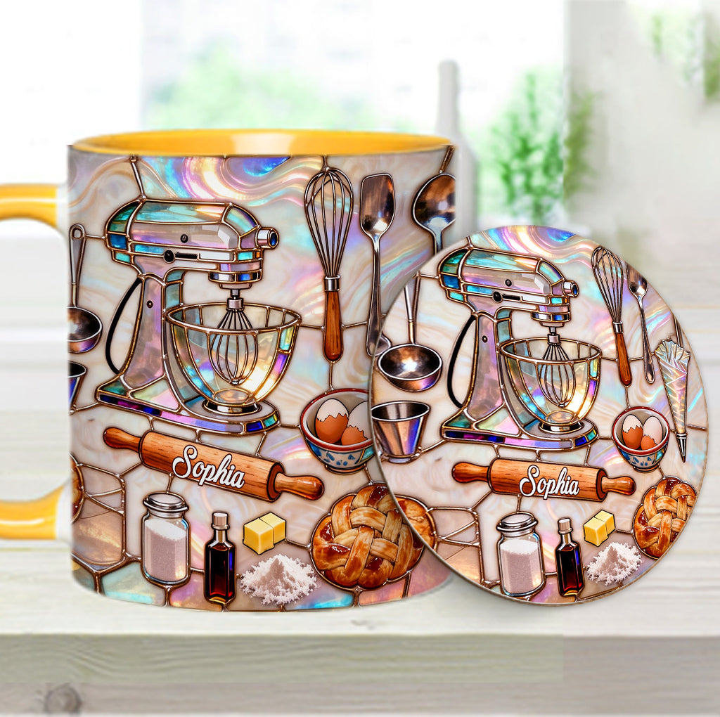 Love Baking - Personalized Baking Accent Mug & Coaster