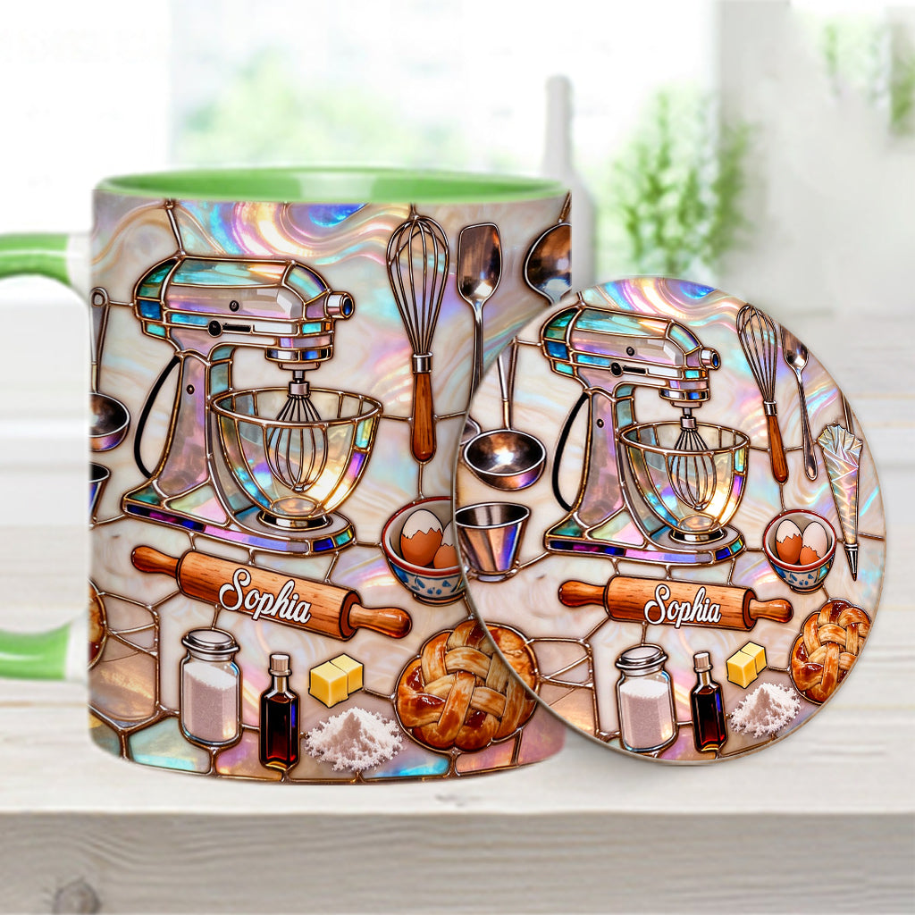 Love Baking - Personalized Baking Accent Mug & Coaster