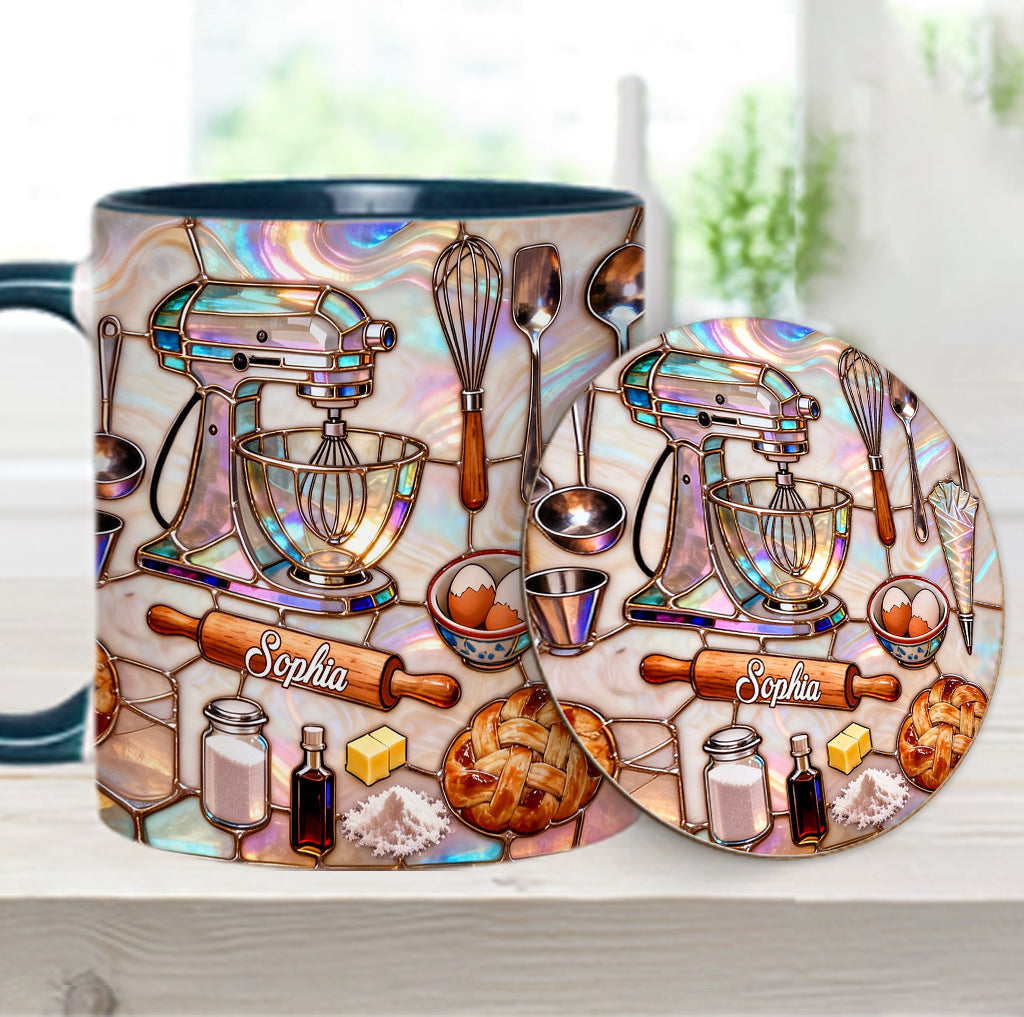 Love Baking - Personalized Baking Accent Mug & Coaster