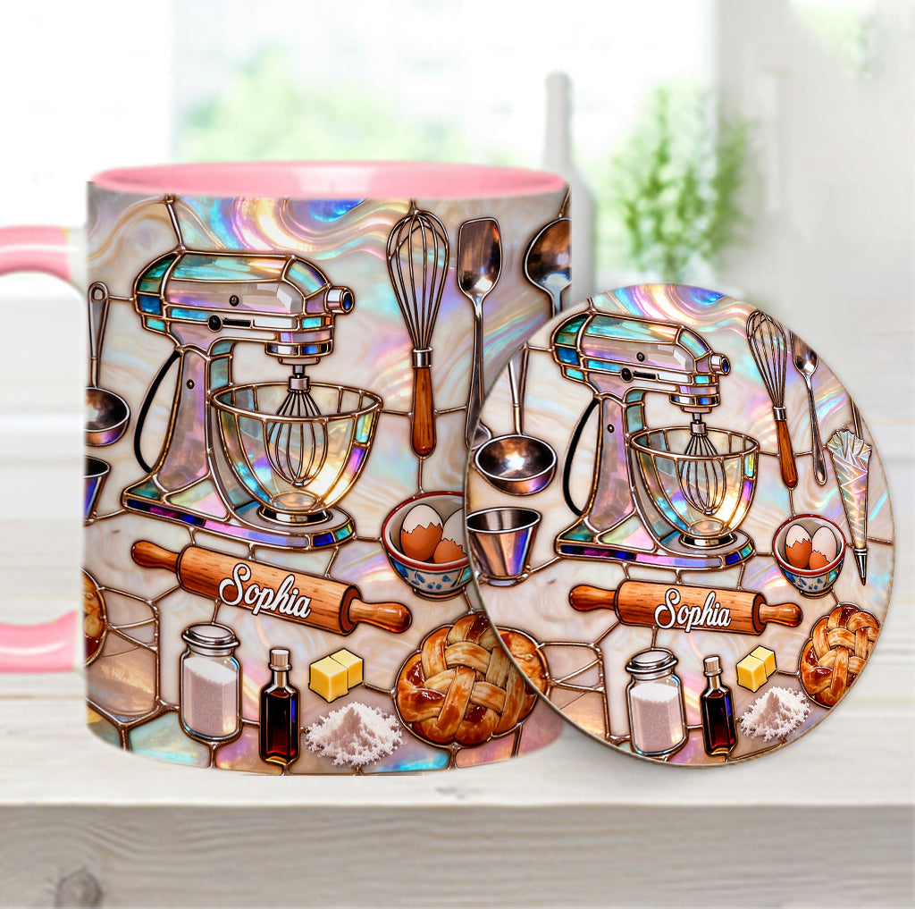 Love Baking - Personalized Baking Accent Mug & Coaster