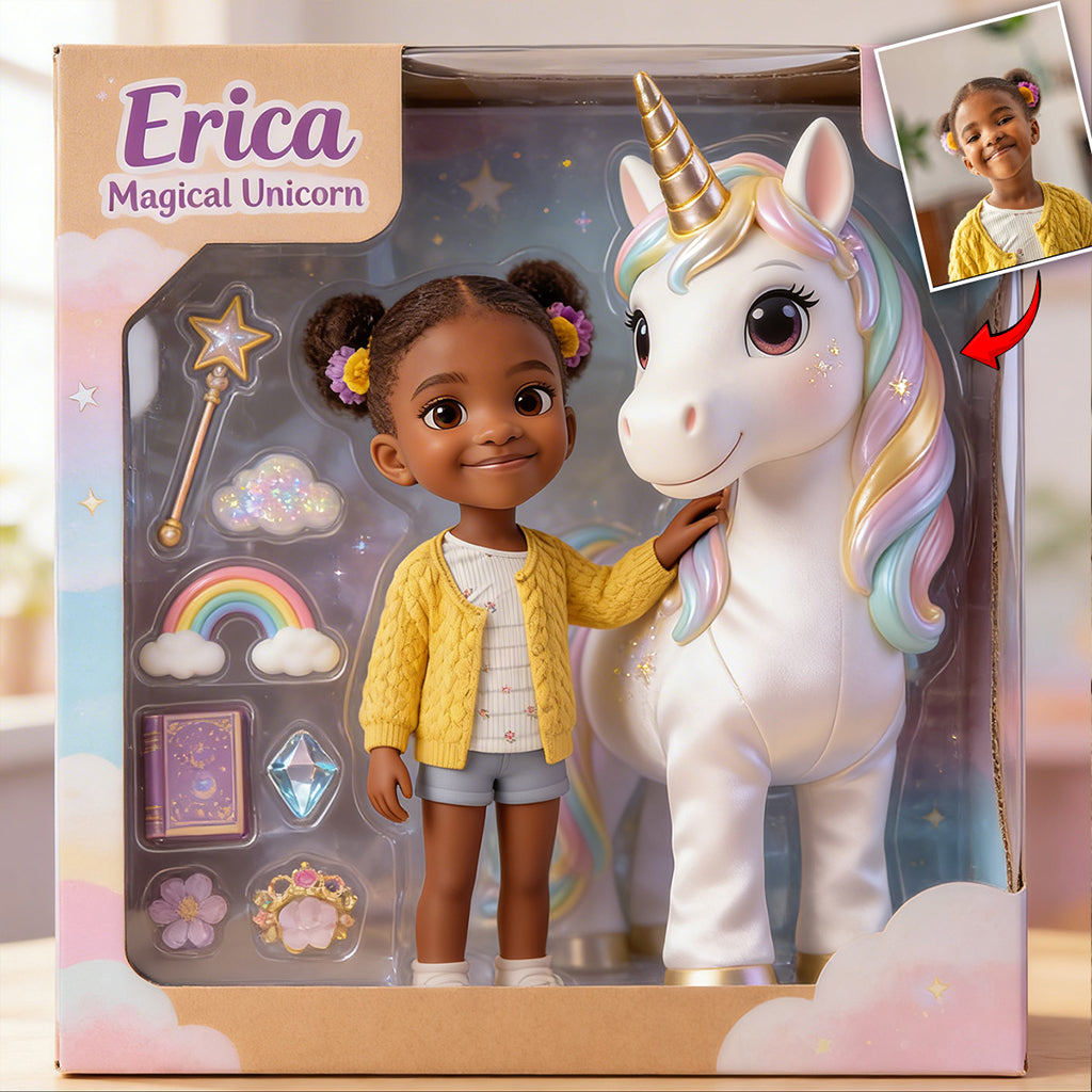 Magical Unicorn - Personalized Kid Custom Shaped Acrylic Plaque