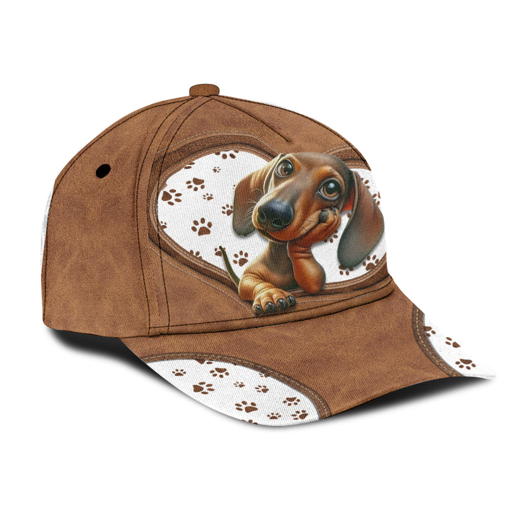 Cute Dachshund - Personalized Dog Classic Cap