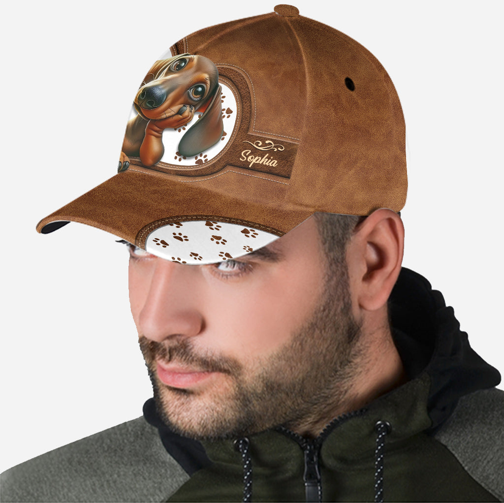 Cute Dachshund - Personalized Dog Classic Cap