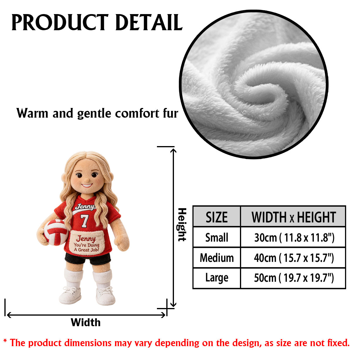 You Are Doing A Great Job - Personalized Volleyball Premium Faux Fur Pillow