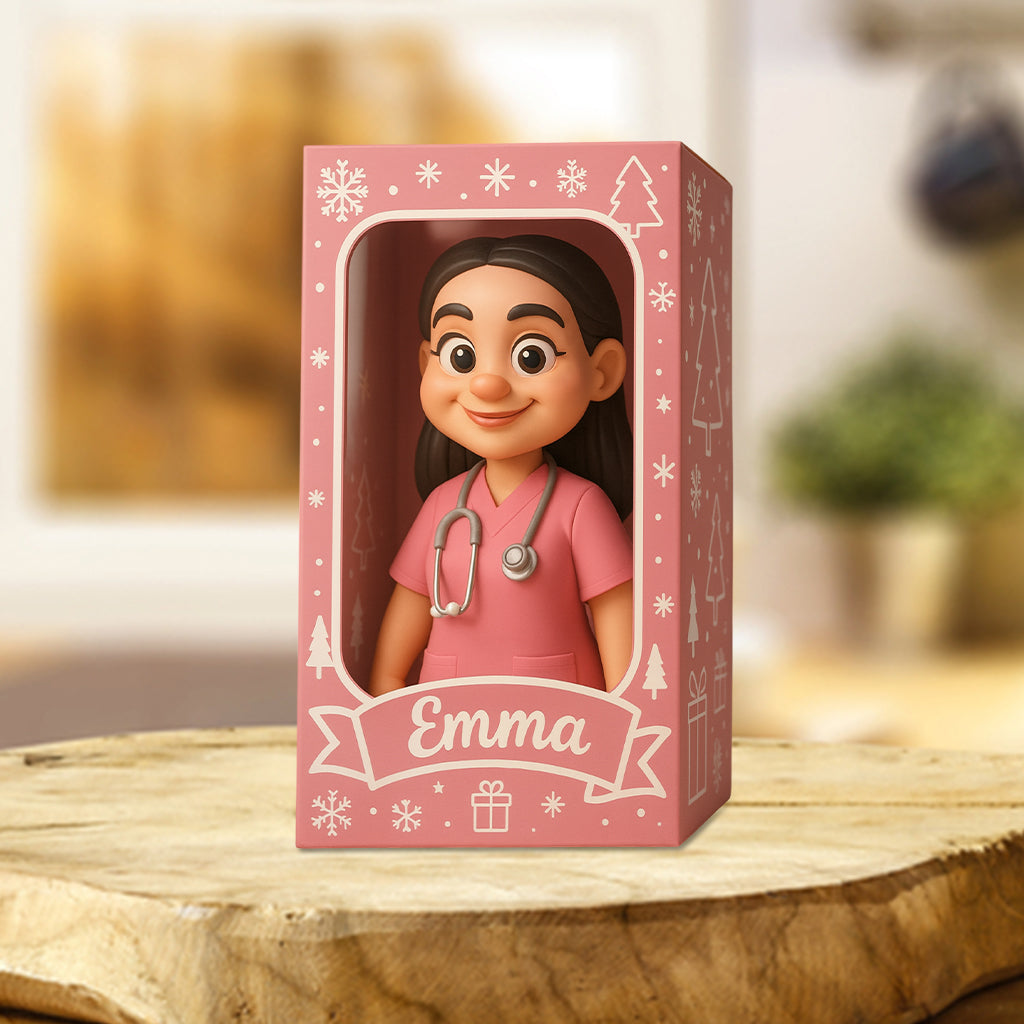 Nurse Christmas Gift Cartoonish Style - Personalized Nurse Custom Shaped Acrylic Plaque