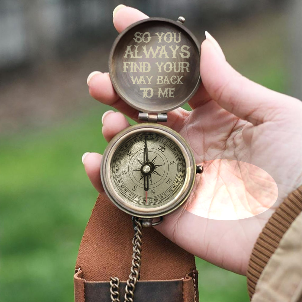 Find Your Way Back To Me - Personalized Camping Compass