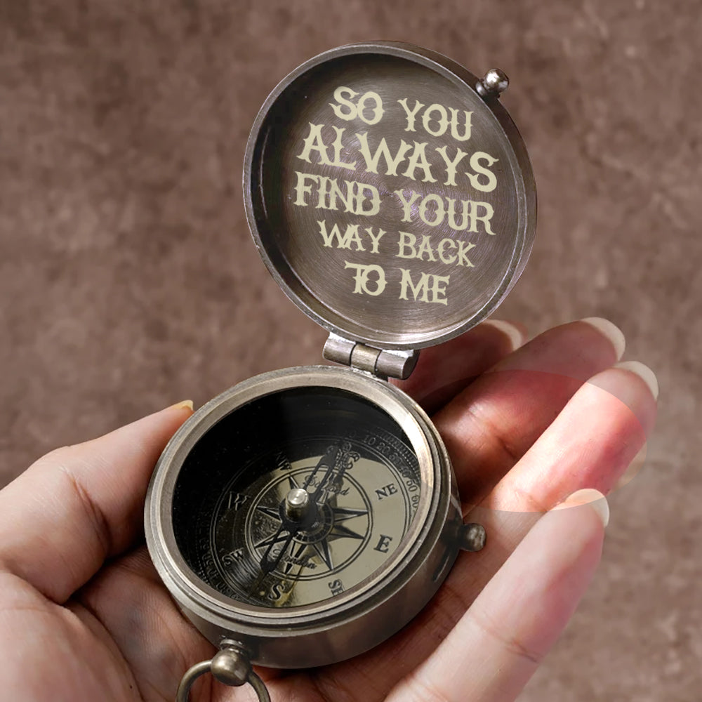 Find Your Way Back To Me - Personalized Camping Compass