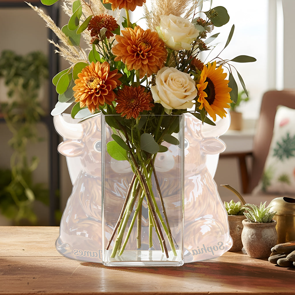 You & Me We Got This - Personalized Highland Cow Acrylic Pot