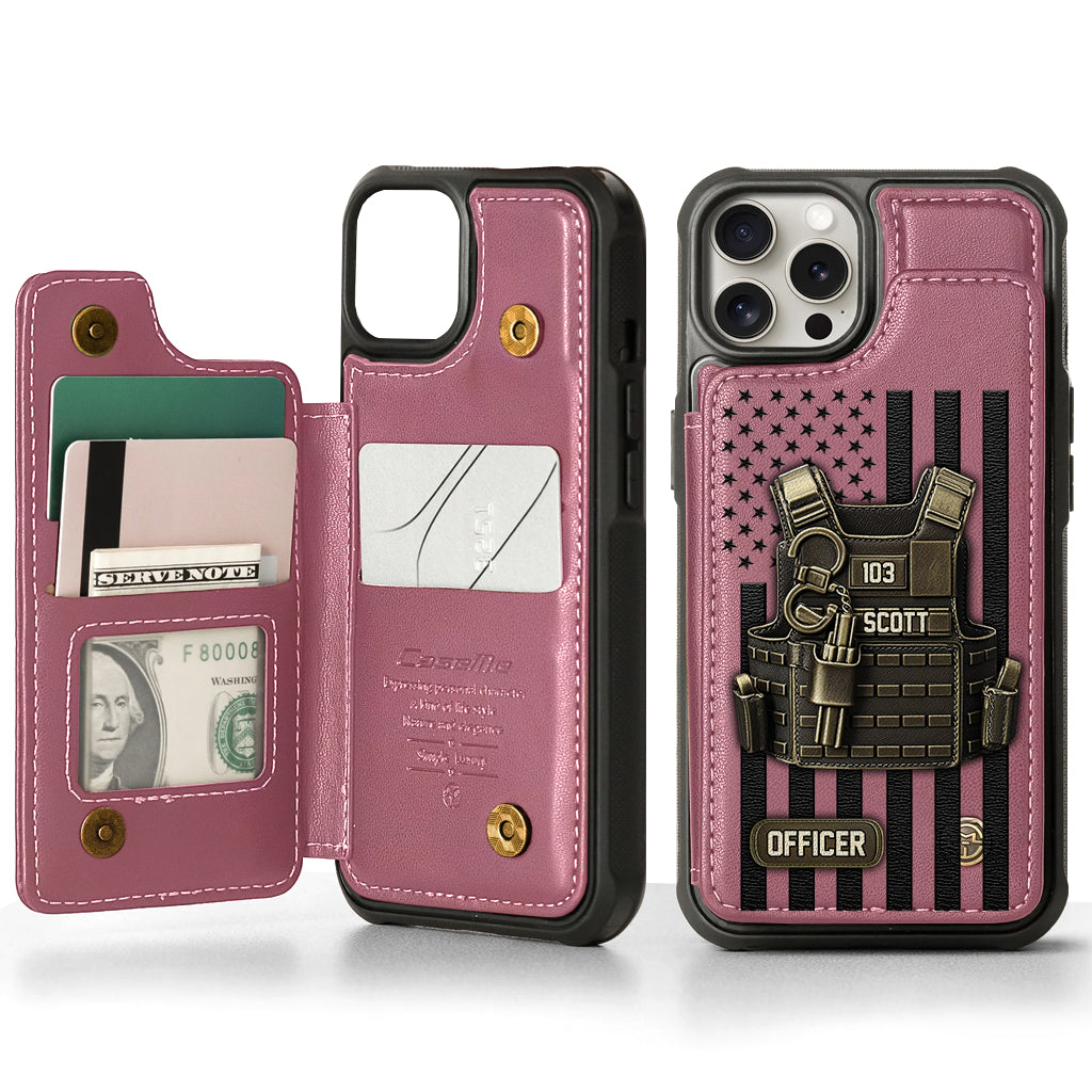 Proud Police - Personalized Police Officer Wallet Phone Case