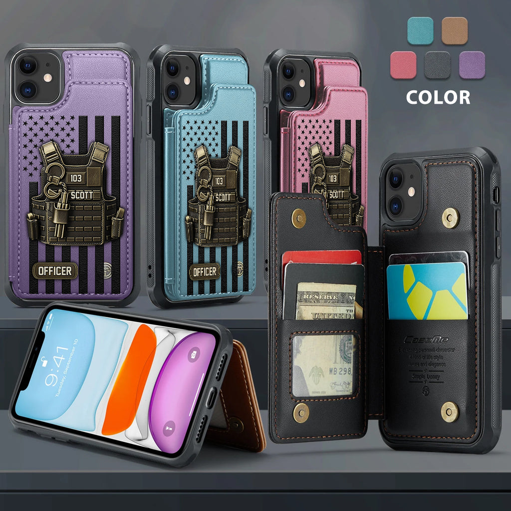 Proud Police - Personalized Police Officer Wallet Phone Case