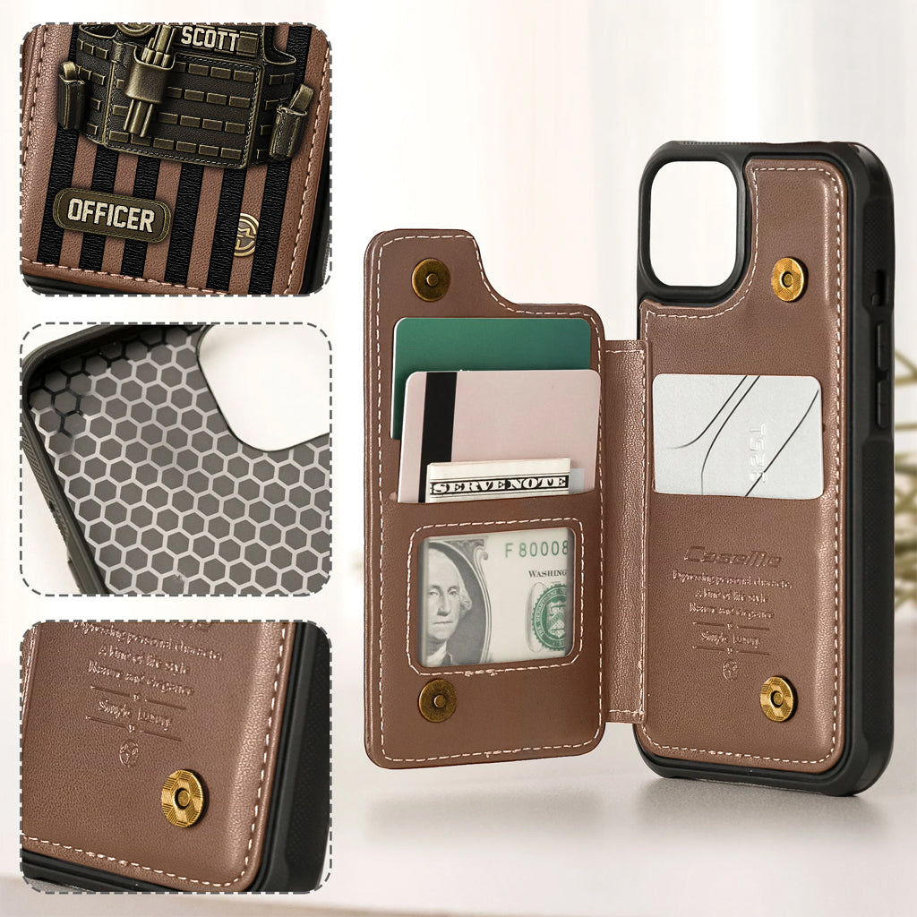 Proud Police - Personalized Police Officer Wallet Phone Case