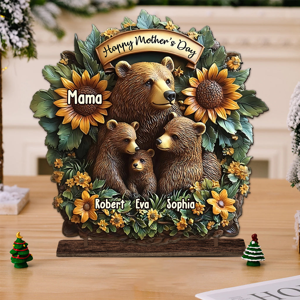 Mama Bear - Personalized Mother 1 Layered Big Freestanding