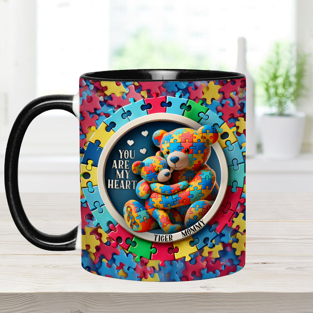 You Are My Heart - Personalized Autism Awareness Accent Mug