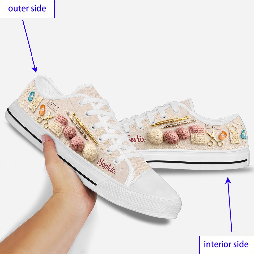 Love Crocheting - Personalized Crocheting Low Top Shoes