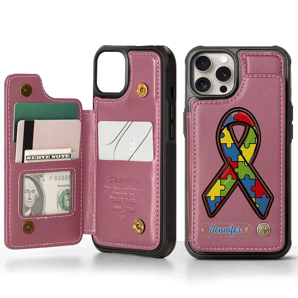 Autism Awareness - Personalized Autism Awareness Wallet Phone Case