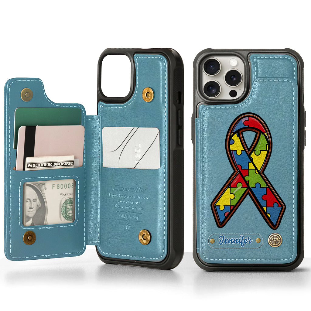 Autism Awareness - Personalized Autism Awareness Wallet Phone Case