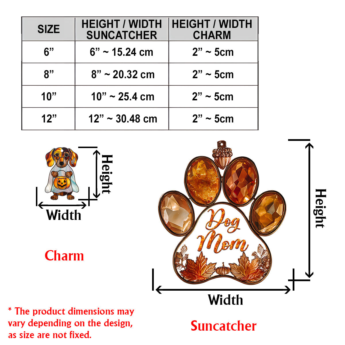 Dog Mom - Personalized Dog Window Hanging Suncatcher With Custom Charms