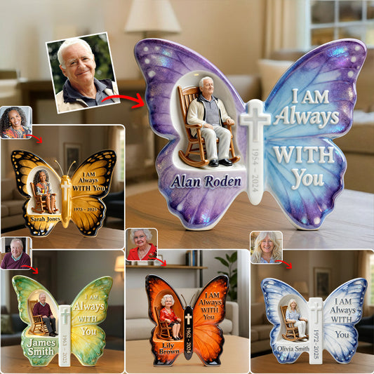 Butterfly Memorial - Personalized Memorial Custom Shaped Acrylic Plaque